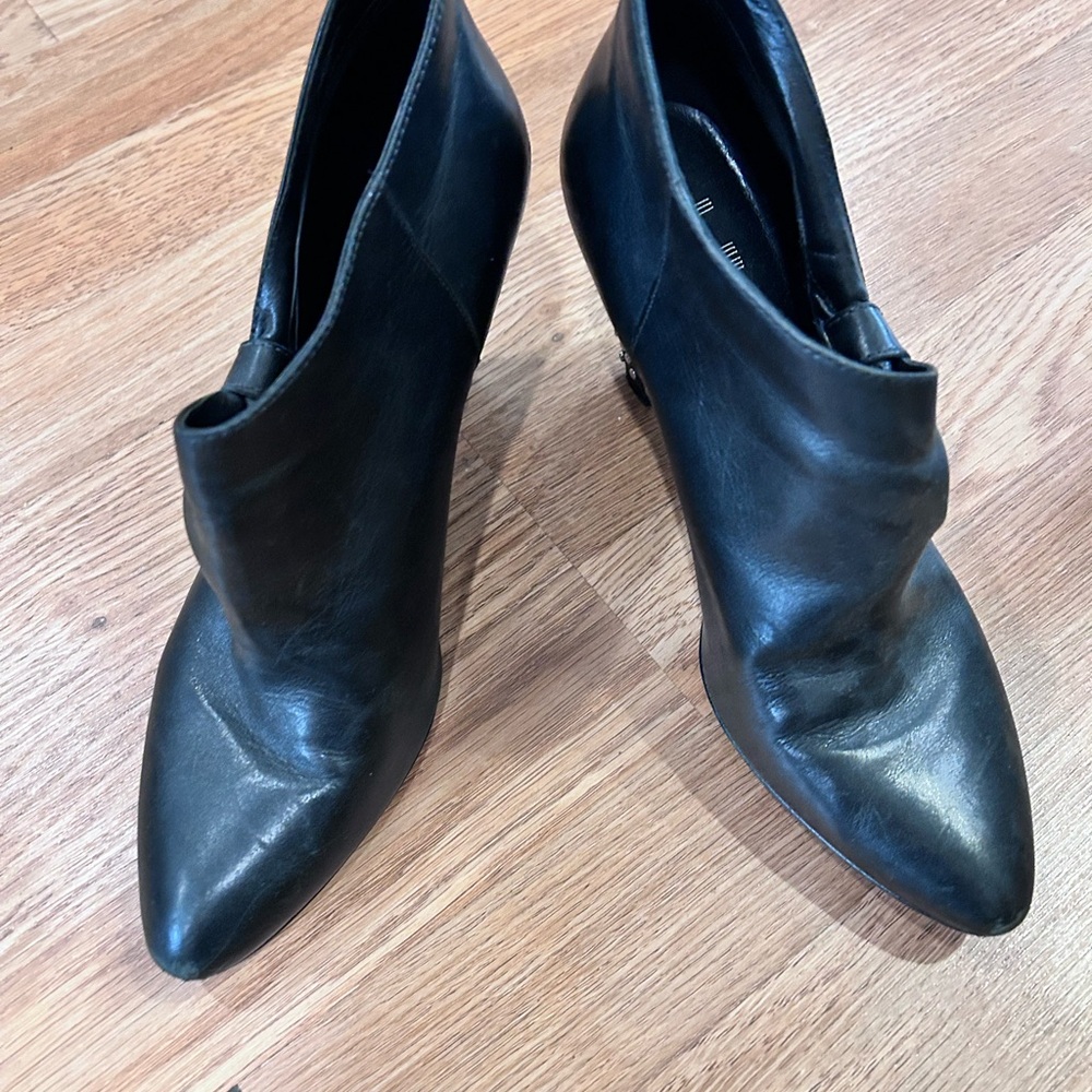 Black Leather Ankle Boots